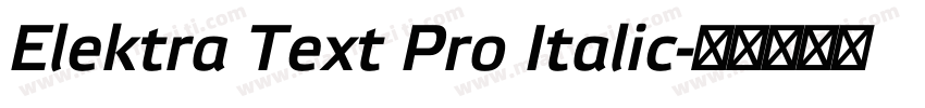 Elektra Text Pro Italic字体转换